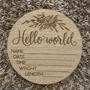 Newborn welcome sign